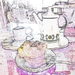 カフェのポストカード